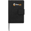 5.5'' x 8.5'' FSC® Recycled Canvas Bound Notebook - Black
