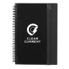 5.5'' x 8.5'' Spiral Notebook with Clear Pocket - Black