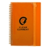 5.5'' x 8.5'' Spiral Notebook with Clear Pocket - Orange
