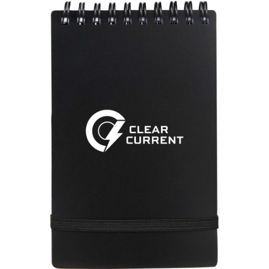 3'' x 5'' Recycled Stand Up Pocket Jotter - Black