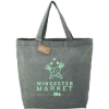 Recycled 5oz Cotton Twill Grocery Tote - Dark Green
