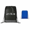 Crossweave Heat Sealed Drawstring Bag - Black