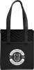 Printed Chevron Non-Woven Shopper Tote - Black