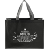 rPET Laminated Matte Shopper Tote - Black_Gray