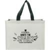 rPET Laminated Matte Shopper Tote - Natural_Hunter Green