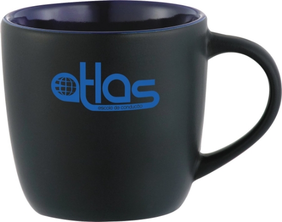 Riviera Electric 11oz Ceramic Mug - Black w_Blue Lining
