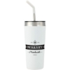 Faye 20oz Vacuum Tumbler w/ SS Straw - White
