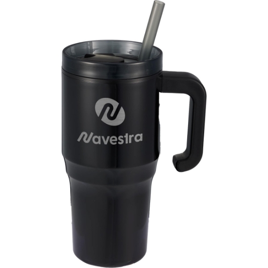Thor 20 oz Eco-Friendly Straw Tumbler - Black