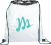 Rally Clear Drawstring Bag - Black