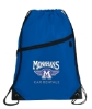 Robin Drawstring Polyester Bag with Front Zipper Pocket - Royal Blue