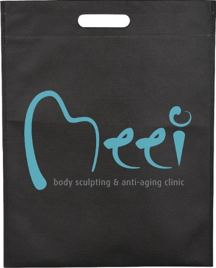 Large Freedom Heat Seal Non-Woven Tote - Black