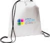 Evergreen Non-Woven Drawstring Bag - White
