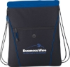 Raven Drawstring Bag - Black w_Blue Trim