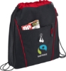 Raven Drawstring Bag - Black w_Red Trim