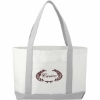 Large Canvas Boat Tote Bag - White_Grey