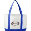 Large Canvas Boat Tote Bag - WHRBL_White w_Royal Blue Trim (WHRBL)