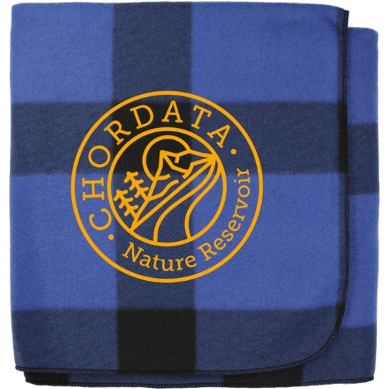 Buffalo Plaid Fleece Blanket - Blue_Black