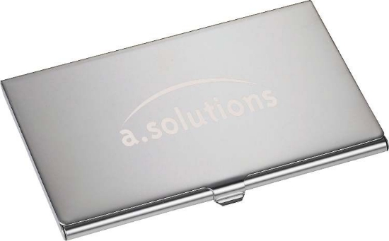 Traverse Business Card Holder - Silver