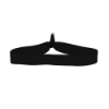 3/4" Fold-Over Elastic Headband - Black