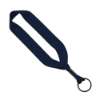 3/4" Polyester Key Chain with Crimp Split Ring - Navy