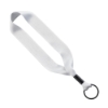 3/4" Polyester Key Chain with Crimp Split Ring - White
