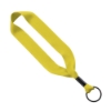 3/4" Polyester Key Chain with Crimp Split Ring - Yellow