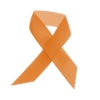5/8" Dye-Sublimated Satin Ribbon Pin - Orange