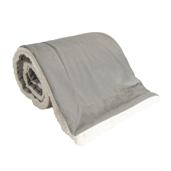 Oversized Mink Sherpa Blanket - Gray