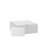 10" x 10" x 4" Custom White Corrugate Gift Box and 4" x 6" Card - Out