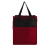 Crystal Cove Recycled Non Woven Grocery Cooler - RD-BK_Red, Black