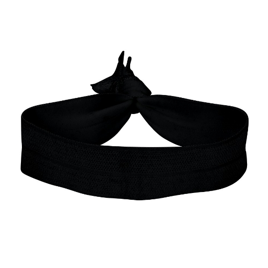 IMPORT 3/4" Imported Single Color Screen Print Hair-Tie - Black