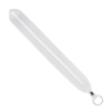 IMPORT Rush 1" Polyester Lanyard with Silver Crimp & Split-Ring - White