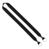 IMPORT Rush 1" Polyester 2-Ended Lanyard with Dual Silver Crimps & Split-Rings - Black