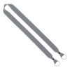IMPORT Rush 1" Polyester 2-Ended Lanyard with Dual Silver Crimps & Split-Rings - Cool Gray 8