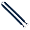 IMPORT Rush 1" Polyester 2-Ended Lanyard with Dual Silver Crimps & Split-Rings - Navy