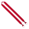 IMPORT Rush 1" Polyester 2-Ended Lanyard with Dual Silver Crimps & Split-Rings - Red