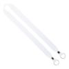 IMPORT Rush 1" Polyester 2-Ended Lanyard with Dual Silver Crimps & Split-Rings - White