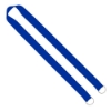 IMPORT Rush 1" Polyester 2-Ended Lanyard with Dual Sewn Silver Metal Split-Ring - Royal Blue
