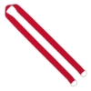 IMPORT Rush 1" Polyester 2-Ended Lanyard with Dual Sewn Silver Metal Split-Ring - Red