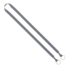 IMPORT Rush 1/2" Polyester 2-Ended Lanyard with Dual Silver Metal Crimp & Split-Ring - Cool Gray 8c
