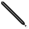 IMPORT Rush 3/4" Polyester Lanyard with Silver Crimp & Split-Ring - Black