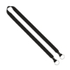 IMPORT Rush 3/4" Polyester 2-Ended Lanyard with Dual Silver Metal Crimp & Split-Ring - Black