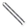 IMPORT Rush 3/4" Polyester 2-Ended Lanyard with Dual Silver Metal Crimp & Split-Ring - Cool Gray 8