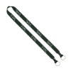 IMPORT Rush 3/4" Polyester 2-Ended Lanyard with Dual Silver Metal Crimp & Split-Ring - Hunter Green