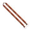 IMPORT Rush 3/4" Polyester 2-Ended Lanyard with Dual Silver Metal Crimp & Split-Ring - Orange