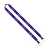 IMPORT Rush 3/4" Polyester 2-Ended Lanyard with Dual Silver Metal Crimp & Split-Ring - Purple