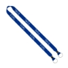 IMPORT Rush 3/4" Polyester 2-Ended Lanyard with Dual Silver Metal Crimp & Split-Ring - Royal Blue
