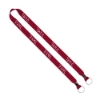 IMPORT Rush 3/4" Polyester 2-Ended Lanyard with Dual Silver Metal Crimp & Split-Ring - Red