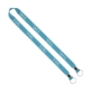 IMPORT Rush 3/4" Polyester 2-Ended Lanyard with Dual Silver Metal Crimp & Split-Ring - Turquoise