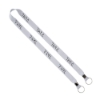 IMPORT Rush 3/4" Polyester 2-Ended Lanyard with Dual Silver Metal Crimp & Split-Ring - White